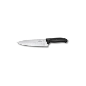 Cutit Carne Victorinox, SwissClassic Carving Knife, Lama Gofrata 20cm, Negru, Cutie Cadou