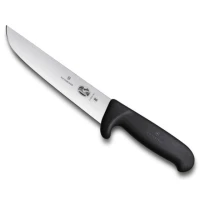 Cutit Macelar Victorinox Fibrox Butchers Knife, Safety Nose, Lama 18cm, Negru