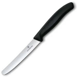 Cutit VICTORINOX Swiss Classic Tomato and Table Knife 11cm, Negru