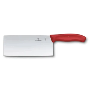 Cutit Victorinox Swiss Classic Chinese Chef's Knife, Lama 18 cm, Rosu Cutie Cadou