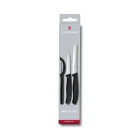 Set 2 Cutite + 1 Curatator Victorinox, Bucatarie, Negru