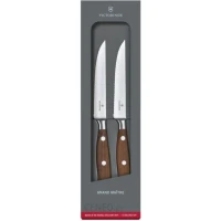 Set 2 Cutite Carne Victorinox Grand Maître Wood, Lama Zimtata 12cm, Maro 