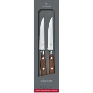 Set 2 Cutite Carne Victorinox Grand Maître Wood, Lama Zimtata 12cm, Maro 