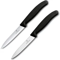 Set 2 Cutite Victorinox Swiss Classic Paring Knife Set, Lama 10cm, Negru