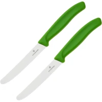 Set 2 Cutite Victorinox Cu Lama Zimtata, Lama 11cm, Verde