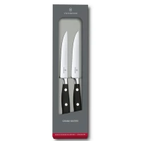 Set 2 Cutite Victorinox Grand Maître Steak Knife, Lama Zimtata, 12cm, Negru