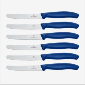 Set 6 Cutite Victorinox, Swiss Classic, Lama zimtata 11cm, Albastru