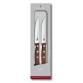 Set Cutite Victyorinx Steak Knife Set, Processed Maple, Wavy, 12 cm, 2-pc Gift Box 5.1230.12G