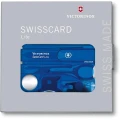 Trusa Multifuncionala Victorinox Swiss Card Lite, Swiss Made Pocket Tool, 13 Functions, LED, Magnifier, Blue Transparent Trusa Multifuncionala Victorinox Swiss Card Lite, Swiss Made Pocket Tool, 13 Functions, LED, Magnifier, Blue Transparent