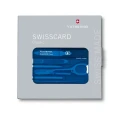 Trusa Multifunctional Victorinox SwissCard Classic, albastru transparent - 0.7122.T2