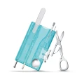 Trusa Multifunctional Victorinox SwissCard NailCare, albastru transparent - 0.7240.T21