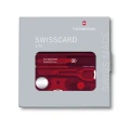 Trusa Multifunctionala Victorinox SwissCard Lite, rosu transparent - 0.7300.T