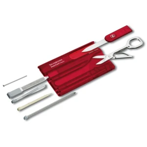 Trusa Multifunctionala Victorinox SwissCard, rosu transparent - 0.7100.T