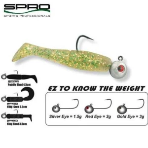 Jig Spro micro bila cu carlig Gamakatsu nr.2 2gr  4buc/plic Jig Spro micro bila cu carlig Gamakatsu nr.2 2gr  4buc/plic