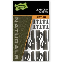 Clips Plumb Pierdut Fox Edges Naturals Lead Clip, 10buc/set 