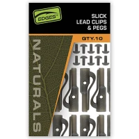 Clips Plumb Pierdut Fox Edges Naturals Slik Lead Clip, 10buc/set 