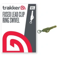 Clips Plumb Pierdut Trakker Fused Lead Clip Ring Swivel, Weed, 5buc/plic