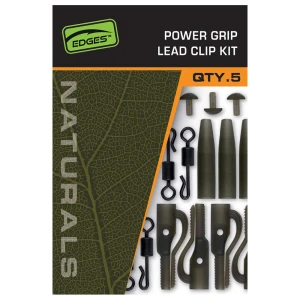 Kit Plumb Pierdut FOX Edges Naturals Power Grip Lead Clip, 5buc/set 
