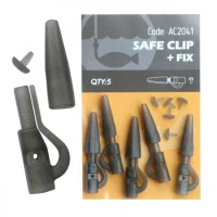 Clips Plumb Pierdut Orange Safe Clip+fix+tail Rubber 5buc 40mm Clips Plumb Pierdut Orange Safe Clip+fix+tail Rubber 5buc 40mm
