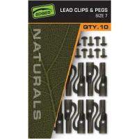 Clips Plumb Pierdut + Pin Fox Edges Naturals Lead Clip & Pegs Nr.7, 10buc/pac Clips Plumb Pierdut + Pin Fox Edges Naturals Lead Clip & Pegs Nr.7, 10buc/pac