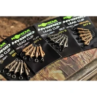 Kit Clips + Vartej Pentru Plumb Pierdut Korda Hybrid Lead Clip, 10buc/plic