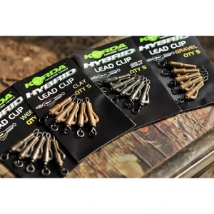 KIT CLIPS + VARTEJ PENTRU PLUMB PIERDUT KORDA HYBRID LEAD CLIP, 10BUC/PLIC