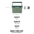 Lada Frigorifica STANLEY The Easy-Carry Outdoor Cooler 15.1L / 16QT, Stanley Green Lada Frigorifica STANLEY The Easy-Carry Outdoor Cooler 15.1L / 16QT, Stanley Green
