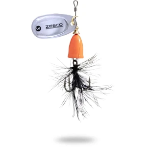 Lingurita Rotativa Zebco 4g Trophy Z-Vibe & Fly No.1 orange body/silver/black fly sinking Lingurita Rotativa Zebco 4g Trophy Z-Vibe & Fly No.1 orange body/silver/black fly sinking