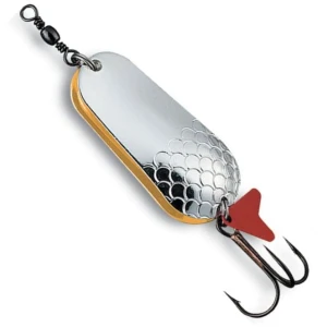 Oscilanata DAM Effzett Twin Spinner Spoon, Silver Cooper, 8cm, 45g, 1buc/pac