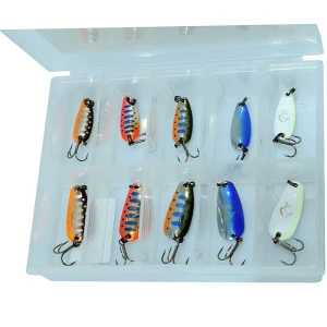 Set Micro Lingurite Oscilante SAVAGE GEAR, Diverse Culori, 2.5g/2.4cm si 3.5g/2.8cm, 10buc/cutie