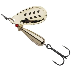 Lingurita Rotativa ABU GARCIA Droppen LF, Culoare Gold/Black Marks, 4cm, 4g