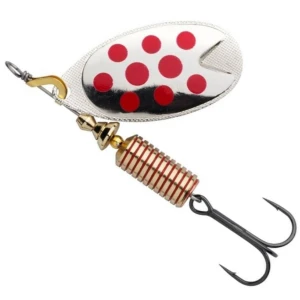 Lingurita Rotativa ABU GARCIA Fast Attack Spinner LF, Silver/Red Dots, 7g, 4cm