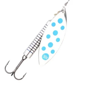 Lingurita Rotativa DAM Salmon Spinner, Silver/Blue, 30g, 1buc/pac