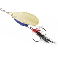 Lingurita Rotativa Mikado Spinner M-grub, Gold / Blue Knight, Nr.3, 9g