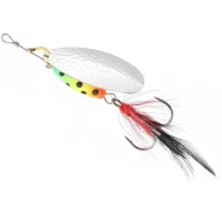 Lingurita Rotativa MIKADO Spinner M-Grub, Silver / Firetiger, Nr.4, 13g