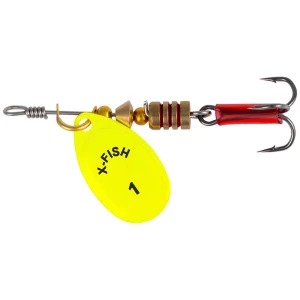 Lingurita Rotativa X-FISH Fish Stark, 6.5g, Nr.3, Nikel Lime, 1buc/pac