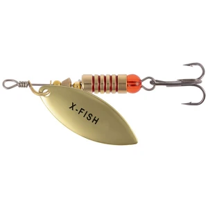 Lingurita Rotativa X-FISH Rampage, 18g, Nr.4, Gold, 1buc/pac