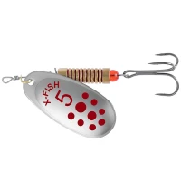 Lingurita Rotativa X-fish Spike, 9.5g, Nr.4, Silver, 1buc/pac