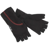 Man Gloves Dam Windproof Half Finger L, Black