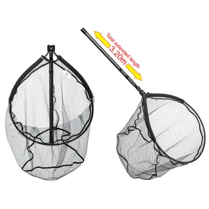 Minciog RTB Full Carbon Landing Net Black Telescopic Handle, 50x60cm, 320cm Minciog RTB Full Carbon Landing Net Black Telescopic Handle, 50x60cm, 320cm