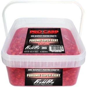 Porumb Super Fiert FISH PRO Galeata, Capsuni, 3kg