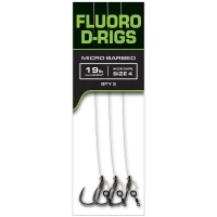 Carlige Legate Fox Carp Ready Rigs Fluoro D-Rig, Nr.4, 3buc/pac