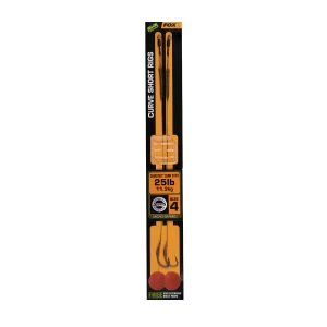 Carlige Legate Fox Edges Curve Short nr 4 Camotex Semi Stiff Coated braid 25lb 2 buc Carlige Legate Fox Edges Curve Short nr 4 Camotex Semi Stiff Coated braid 25lb 2 buc