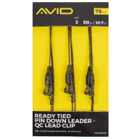 Montura Avid Ready Tied Pin Down Leader- Qc Lead Clip, 50lbs, 3buc/set  Montura Avid Ready Tied Pin Down Leader- Qc Lead Clip, 50lbs, 3buc/set
