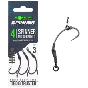 Montura KORDA Spinner Hook Sections, Barbless, Nr.5, 3buc/pac