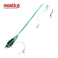 Montura Mostiro Arc Vopsit Cu Tija, Plumb Lateral, Fir Textil Si Fir De Par, 2 Carlige Nr.2