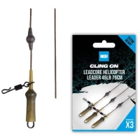 Montura Nash Ready Tied Unleaded Helicopter Leader, 45lbs, 75cm, 3buc/plic Montura Nash Ready Tied Unleaded Helicopter Leader, 45lbs, 75cm, 3buc/plic