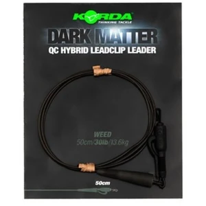 Montura Plumb Pierdut KORDA Dark Matter Leader QC Hybrid Clip, Weed, 30lbs, 1m