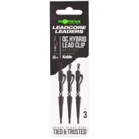 Montura Plumb Pierdut KORDA Kable QC Hybrid Lead Clip, Weed, 50cm, 3buc/pac