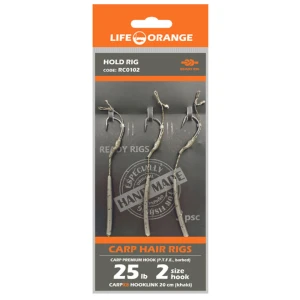 Rig Crap Orange Series 1 No.2 25Lb Crap Hair Rigs 3buc/pac